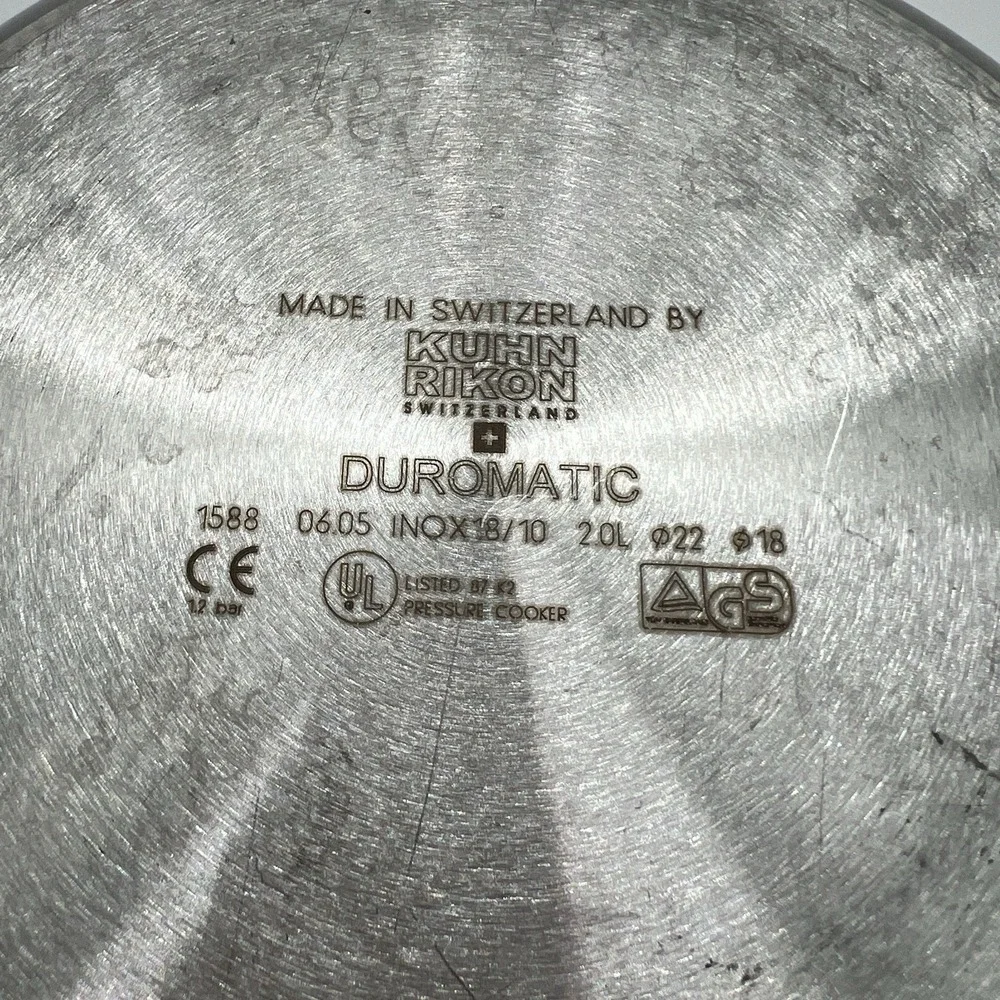 Kuhn Rikon Duromatic SS INOX 18/10 Pressure Cooker 2.0L Made In Switzerland‎